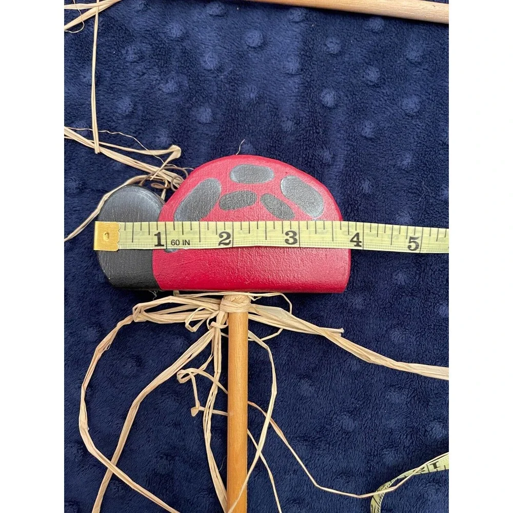 Wooden Ladybugs Decor On Dowels 14